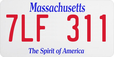 MA license plate 7LF311