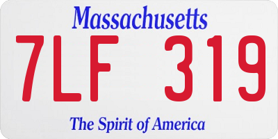 MA license plate 7LF319