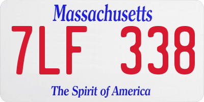 MA license plate 7LF338