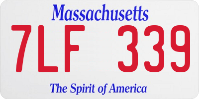 MA license plate 7LF339