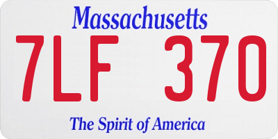 MA license plate 7LF370
