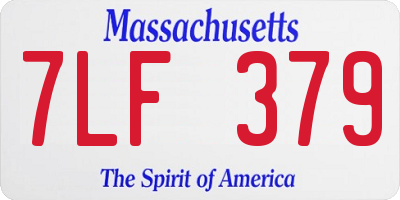 MA license plate 7LF379