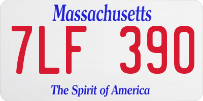 MA license plate 7LF390