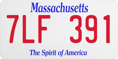 MA license plate 7LF391