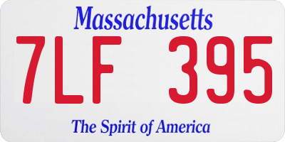 MA license plate 7LF395