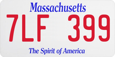 MA license plate 7LF399