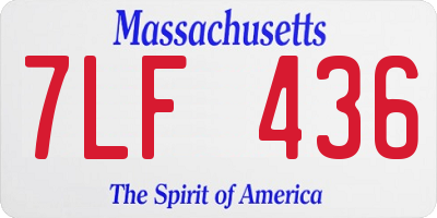MA license plate 7LF436