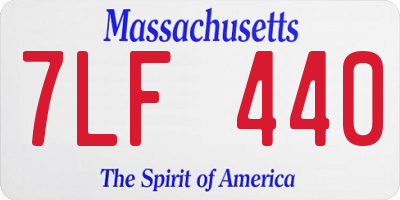 MA license plate 7LF440