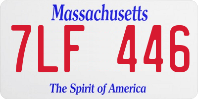 MA license plate 7LF446