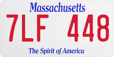 MA license plate 7LF448