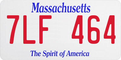 MA license plate 7LF464