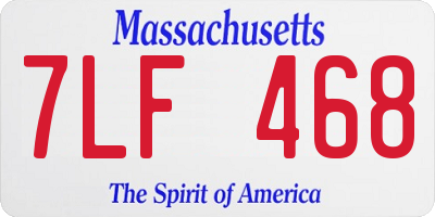 MA license plate 7LF468