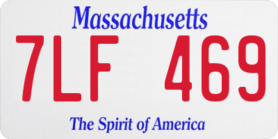 MA license plate 7LF469