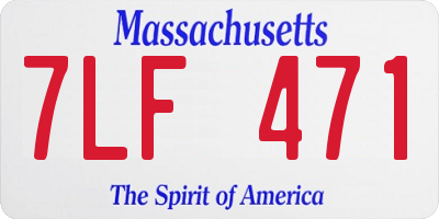 MA license plate 7LF471