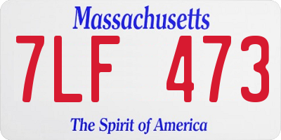 MA license plate 7LF473