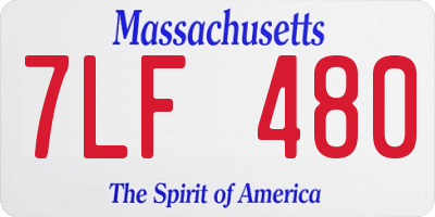 MA license plate 7LF480