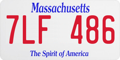 MA license plate 7LF486