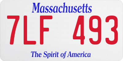 MA license plate 7LF493