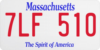 MA license plate 7LF510