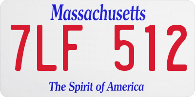 MA license plate 7LF512