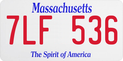 MA license plate 7LF536