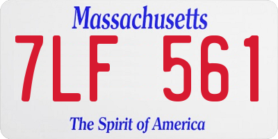 MA license plate 7LF561