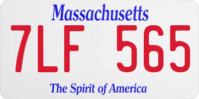 MA license plate 7LF565
