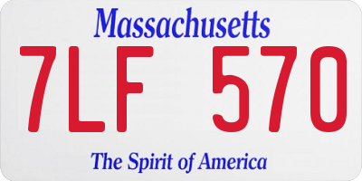 MA license plate 7LF570