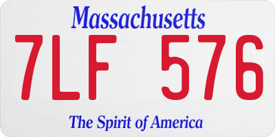 MA license plate 7LF576