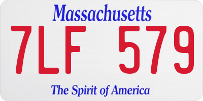 MA license plate 7LF579