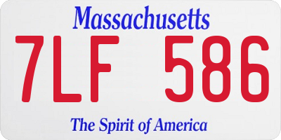 MA license plate 7LF586
