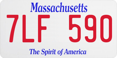 MA license plate 7LF590