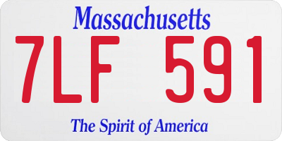 MA license plate 7LF591