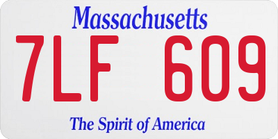 MA license plate 7LF609