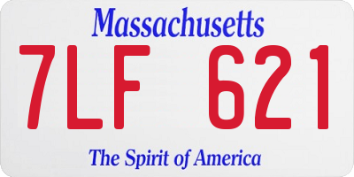 MA license plate 7LF621