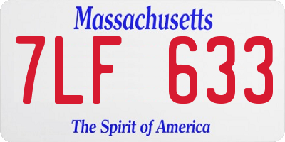 MA license plate 7LF633