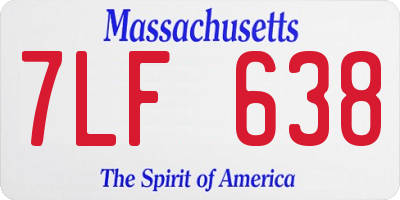 MA license plate 7LF638