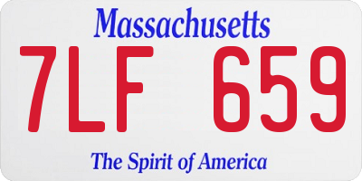 MA license plate 7LF659