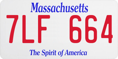 MA license plate 7LF664