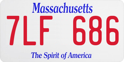 MA license plate 7LF686