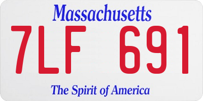 MA license plate 7LF691