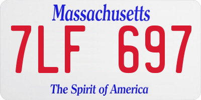 MA license plate 7LF697
