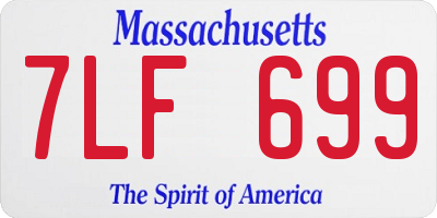 MA license plate 7LF699