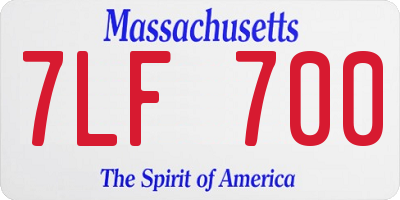 MA license plate 7LF700