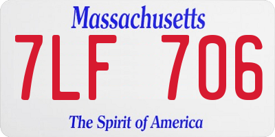 MA license plate 7LF706