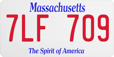 MA license plate 7LF709