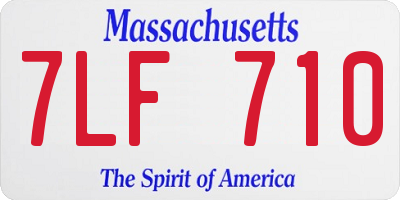 MA license plate 7LF710