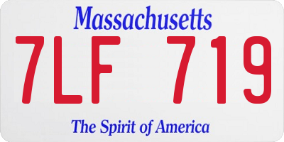 MA license plate 7LF719