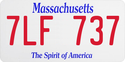 MA license plate 7LF737