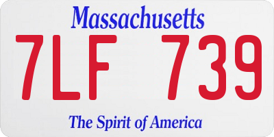 MA license plate 7LF739